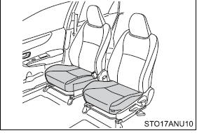 ●The front seat cushion surface is scratched, cracked, or otherwise damaged.