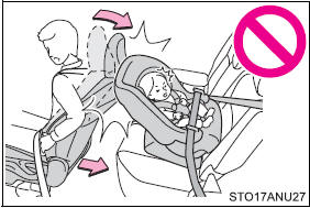●If the driver’s seat interferes with the child restraint system and prevents