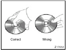 - Handle compact discs carefully, especially when you are inserting them.