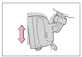 Adjusting the Toyota RAV4 Digital Rear-view Mirror height in optical mirror mode