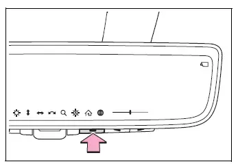 Digital Rear-view Mirror menu button and display setting icons