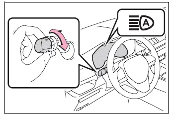 Toyota RAV4 Automatic High Beam indicator on the instrument display