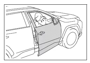 Vehicle alarm activated by opening a door from inside