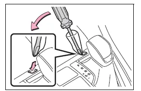Removing the automatic transmission shift lock override cover