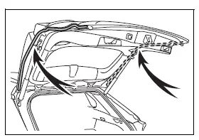 Jam protection sensors on both sides of the Toyota RAV4 power back door