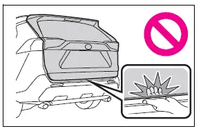 Safe hand position around the automatic back door closer