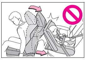 Toyota RAV4 front seat clearance for a rear child restraint system