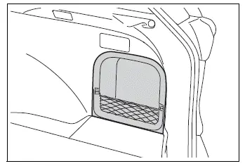 Type A side auxiliary storage box in the luggage compartment