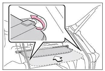 Releasing the luggage cover from the left and right anchors