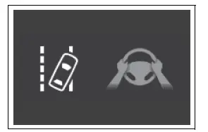 Hands-off steering wheel warning on the Toyota RAV4 multi-information display