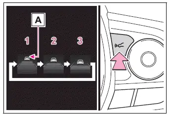Vehicle-to-vehicle distance switch and following-distance settings