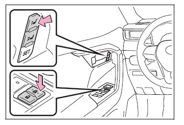 Registering an electronic key with the memory button and door lock switch