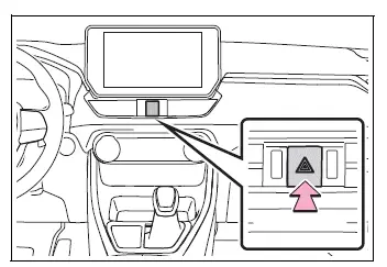 Emergency flasher switch used to activate all turn signal lights