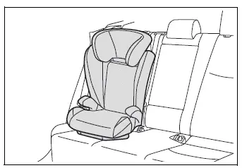 High back booster seat installed in a forward-facing position