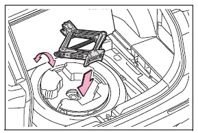 Correct jack storage position for models not manufactured in Japan