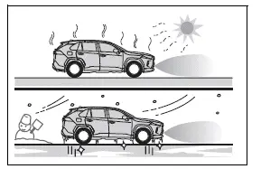 Toyota RAV4 parking sensors affected by uneven terrain and surrounding conditions