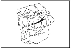 Engine number stamped on the engine block