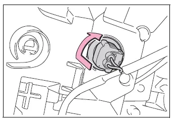 Replacement front turn signal bulb base secured in the light housing