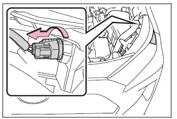 Type A front side marker bulb base rotated counterclockwise