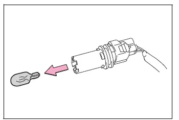 Type A front side marker bulb removed from its base