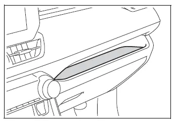 Front passenger-side open storage tray