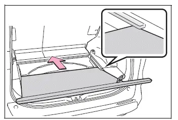 Installing the deck board into the luggage compartment support groove