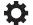 Settings icon on the multi-information display