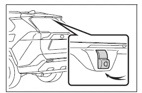 Toyota RAV4 Digital Rear-view Mirror camera location at the rear of the vehicle