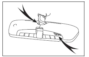 Digital Rear-view Mirror ventilation openings that must remain unobstructed