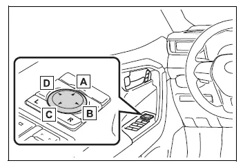 Outside rear view mirror directional adjustment switch