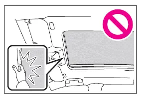 Toyota RAV4 electronic sunshade passenger safety warning