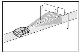 Overhead signs and raised road objects that may affect pre-collision detection