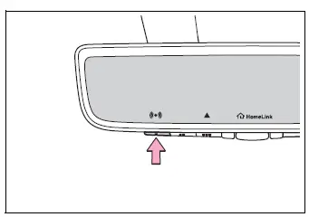 Toyota RAV4 HomeLink button used to complete rolling-code synchronization