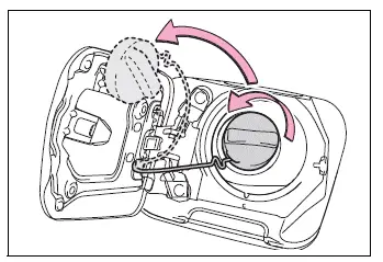 Fuel tank cap placed in the fuel filler door holder