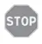 Stop road sign recognized by the front camera