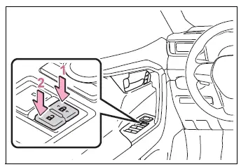 Interior door lock switch with lock and unlock positions