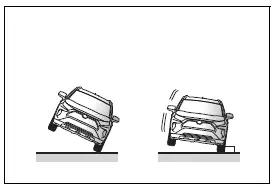 Toyota RAV4 tip-up and curb impact conditions that may deploy curtain shield airbags