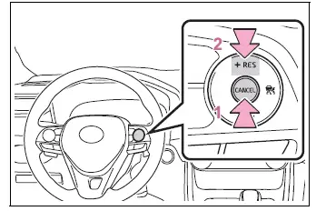 Toyota RAV4 cruise control cancel and resume switches