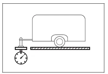 Trailer tongue weight applied to the hitch ball without the towing package