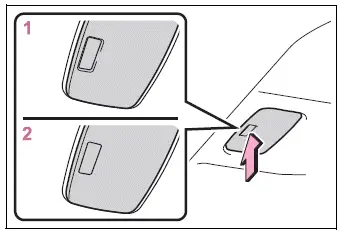 Rear interior light switch with on and door-linked positions