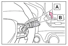 Toyota RAV4 windshield wiper switch showing off and AUTO positions