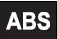 U.S. anti-lock braking system warning light symbol