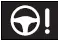 Red electric power steering system warning light symbol