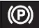 Flashing Canadian parking brake indicator symbol