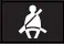 Driver and front passenger seat belt reminder light symbol