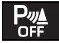 Intuitive parking assist OFF indicator symbol