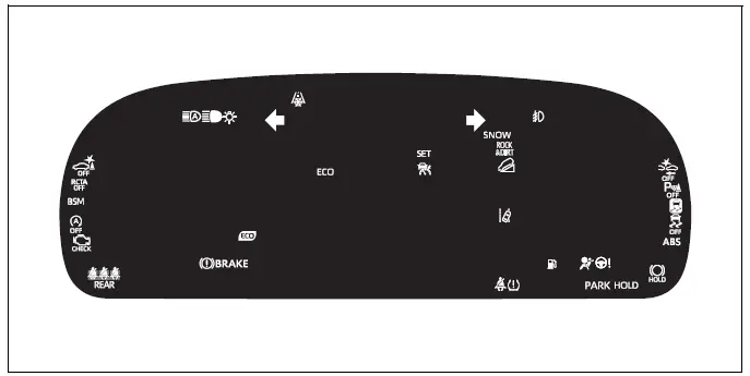 Toyota RAV4 12.3-inch instrument cluster Type 1 meter layout