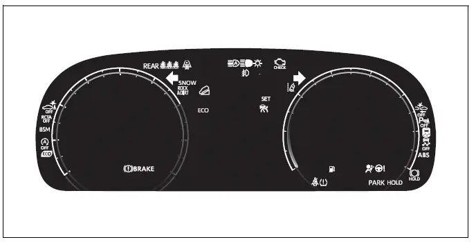 Toyota RAV4 12.3-inch instrument cluster Type 3 display layout