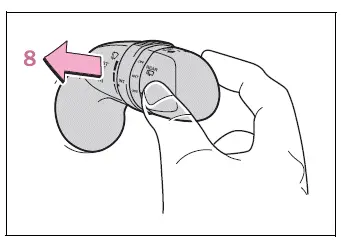 Windshield washer lever operation