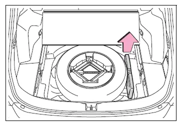 Tool bag removed from the luggage compartment storage area